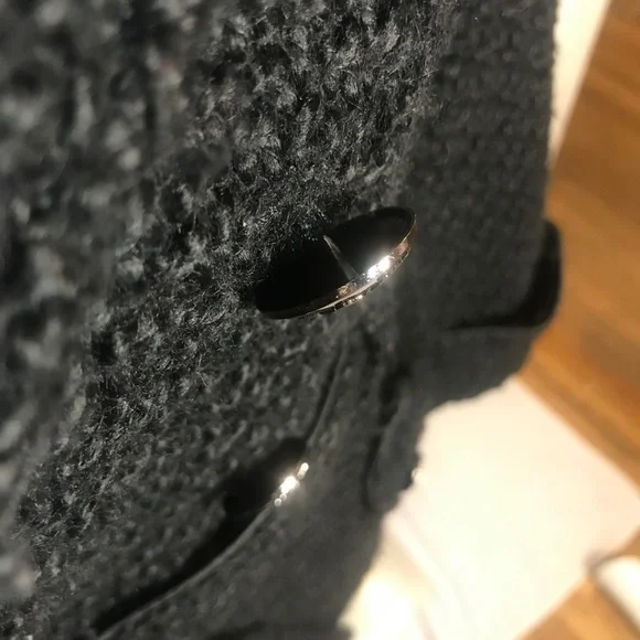 Black Pea coat with belt - Picture 7 of 10